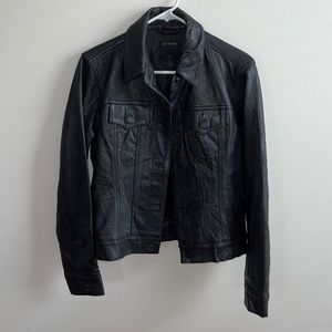 True Religion Black Leather Jacket